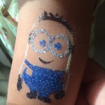 Minion Glitter Tattoo